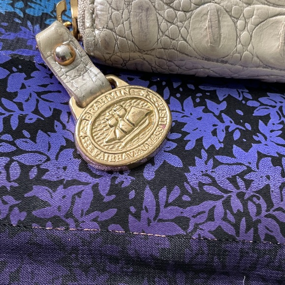 Brahmin Cream/Gray Crocodile-Embossed Wallet - Picture 2 of 5